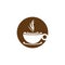 Coffee cup logo vector icon