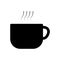 Coffee cup modern vector drawing draft flat