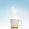 Coffee cup with Mouse arrow cursor symbol