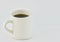 Coffee cup on a plain white backround