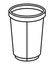 Coffee cup plastic isometric icon