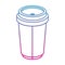 Coffee cup plastic isometric icon