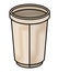 Coffee cup plastic isometric icon