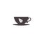 Coffee cup with sheet logo, icon , vector illustration