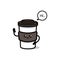 Coffee cupe cute kawaii illustration design