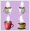 Coffee cups illustration