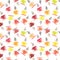 Coffee cups pattern background