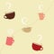 Coffee Cups Seamless Pattern