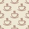 Coffee cups seamless wallpaper pattern