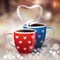 Coffee cups for Valentines Holiday