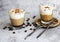 Coffee dessert. Classic tiramisu in a cup