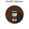 Coffee Double Espresso illustration.