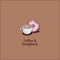 Coffee and doughnut donuts logo for cafe restaurant, food and beverage symbol icon in yummy delicious illustration style