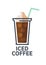 Coffee drink cup vector flat icon for takeaway cafe menu