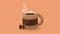 coffee drink in mug animation