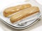 COFFEE ECLAIR ON PLATE