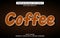 Coffee editable text effect