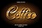 Coffee editable text effect 3 dimension emboss luxury style