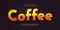 coffee editable text effect 3d style