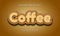 Coffee editable text effect with brown color