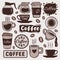 Coffee element collection Free Vector.