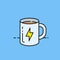 Coffee energy line icon