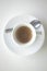 Coffee expresso cup spoon saucer restaurant cafe bar