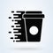 Coffee Fast Delivery icon Logo Template Design Vector Inspiration