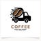 Coffee Fast Delivery Logo Template Design Vector Inspiration. Icon Design