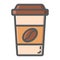 Coffee filled outline icon, food and drink