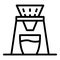 Coffee filter icon, outline style