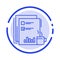 Coffee, Financial, Market, News, Newspaper, Newspapers, Paper Blue Dotted Line Line Icon