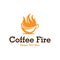 Coffee Fire Menu Cafe Modern Business Logo