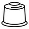 Coffee flavor pod icon, outline style