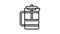 Coffee glass press icon animation