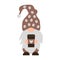 Coffee gnome. Cute cartoon gnome holding cup. Vector template for banner, poster, sticker, shirt, etc