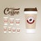 Coffee on the go cups. Different sizes of take away paper coffee