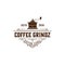 COFFEE GRIND LABEL WITH ORNAMENT LABEL/ logo design vector illustration