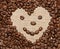 Coffee heart smile