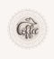`Coffee` Hipster Vintage Stylized Lettering. Vector Illustration.