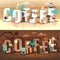 Coffee horizontal banners