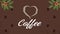 coffee house lettering with heart animation