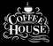 Coffee house Logo with retro effect and cup.