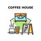 Coffee House Vector Concept Color Illustration