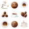 Coffee icon and logo design collection