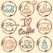 Coffee icons set