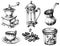 Coffee icons set