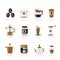 Coffee industry signs and icons