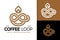 Coffee Infinity Logo Design, brand identity logos vector, modern logo, Logo Designs Vector Illustration Template