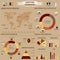 Coffee infographic layout with diagrams and charts